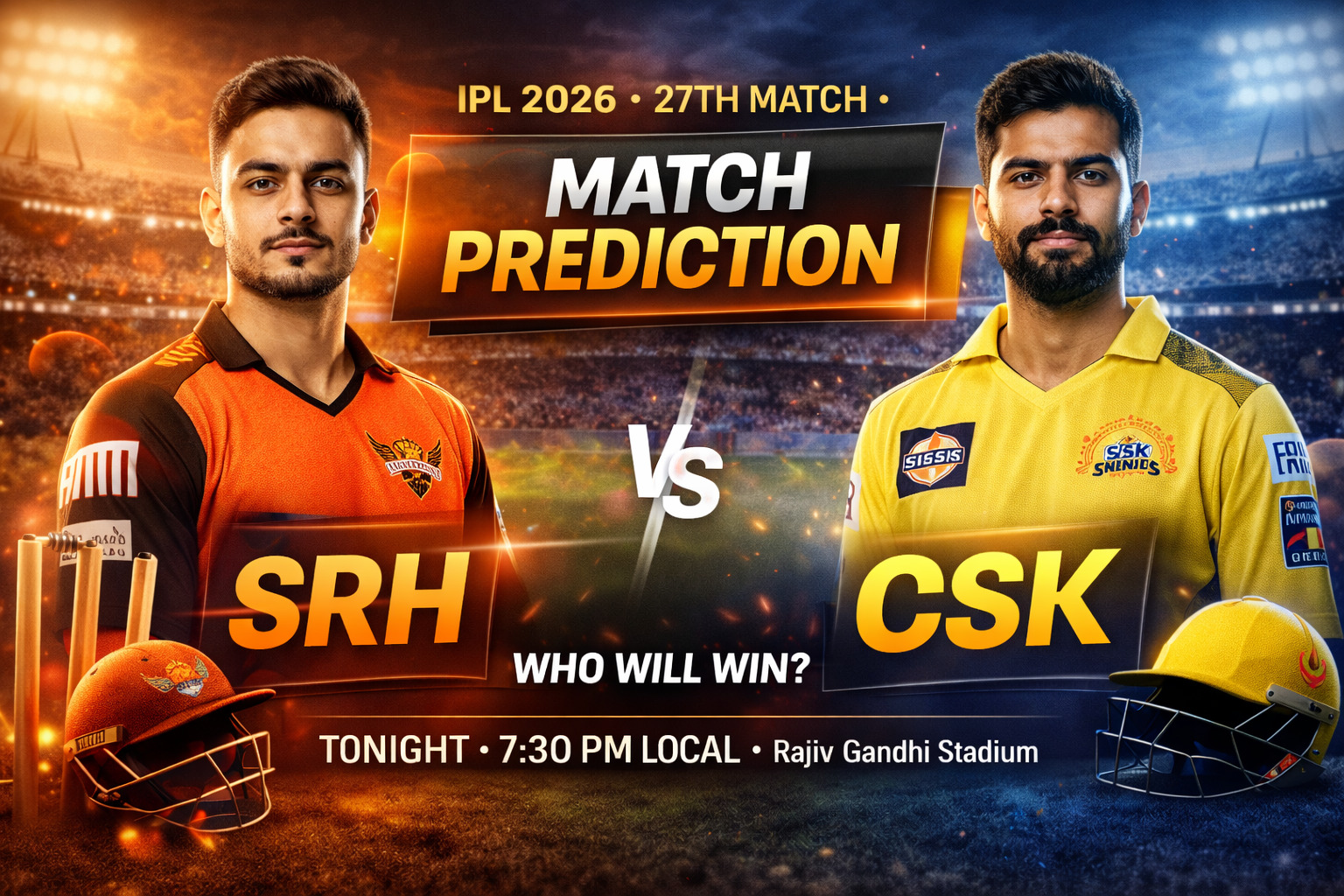 SRH vs CSK Dream11 Prediction – IPL 2026 Match 27 Fantasy Guide
